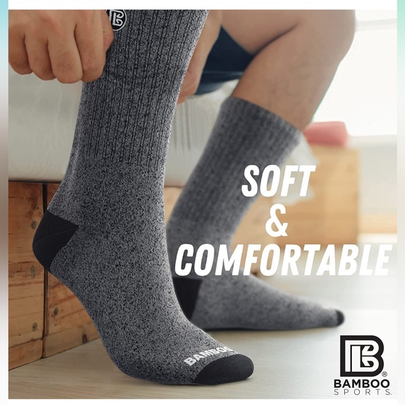Bamboo Sports Premium Bamboo Crew Socks (3 Pack) - Picture 6 of 11